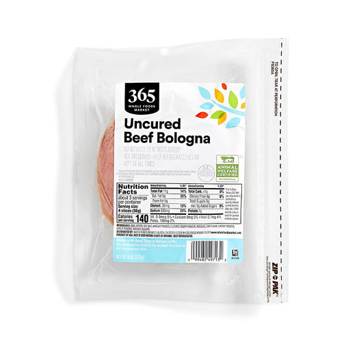 Beef Bologna 6 Oz 365 By Whole Foods Market