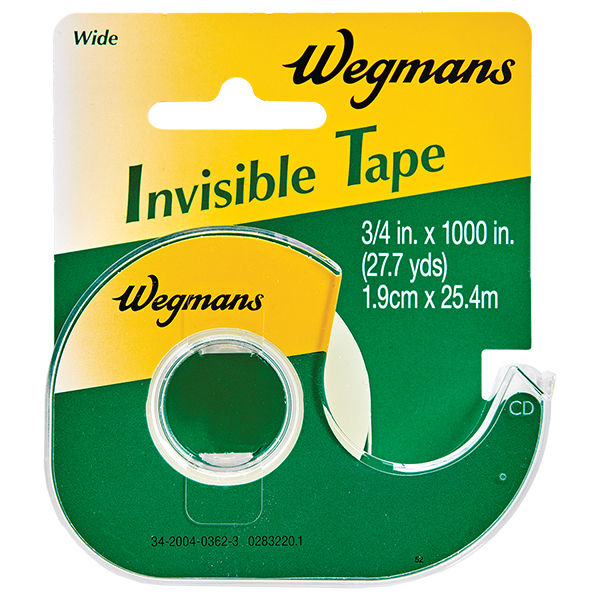 Wegmans Invisible Tape 3/4 Inch x 1000 Inch 27.7 Yds