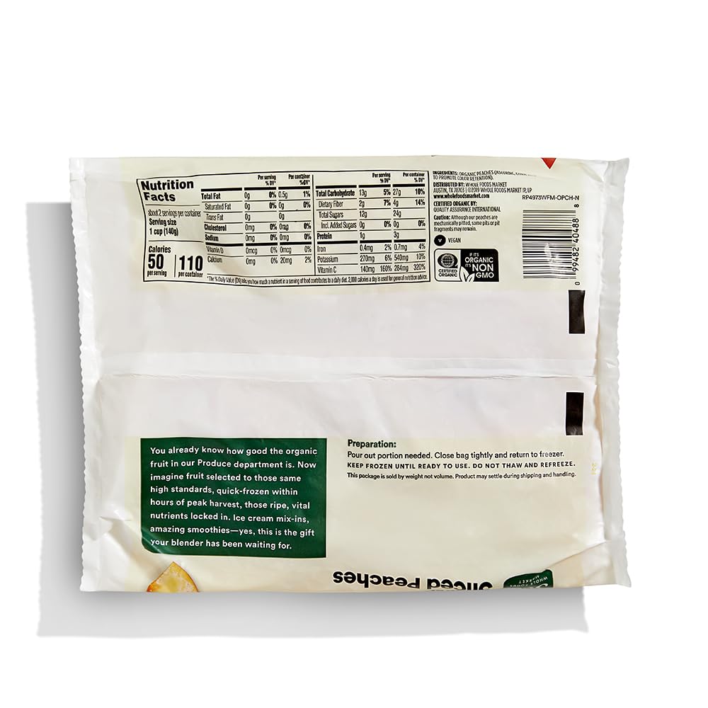 Organic Sliced Peaches 10 Oz 365 By Whole Foods Market