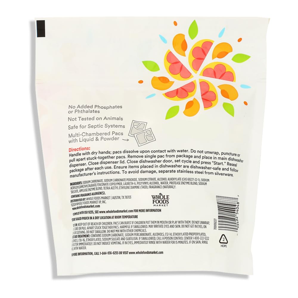 Pomelo Apricot Dish Pacs 20 Count 8.89 Oz 365 By Whole Foods Market
