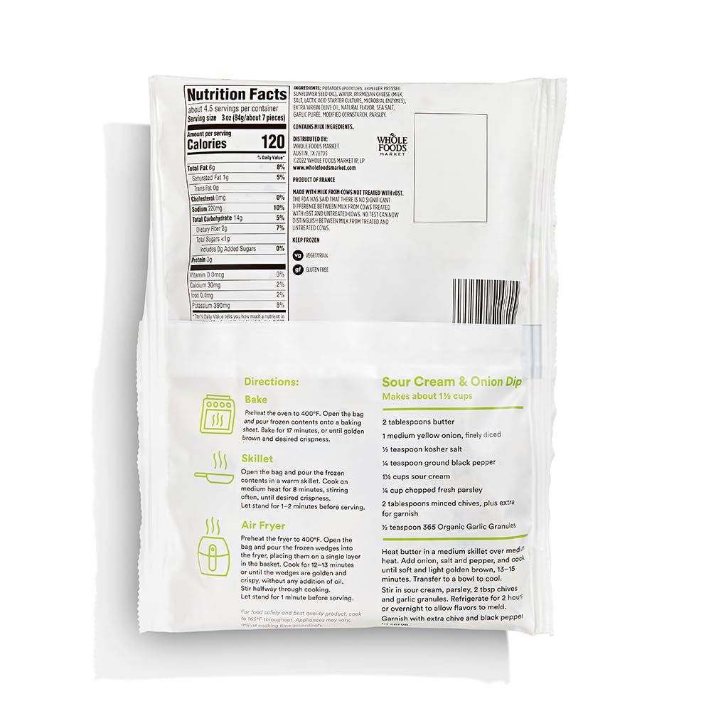 Garlic Parmesan Wedge Fries 14 Oz 365 By Whole Foods Market