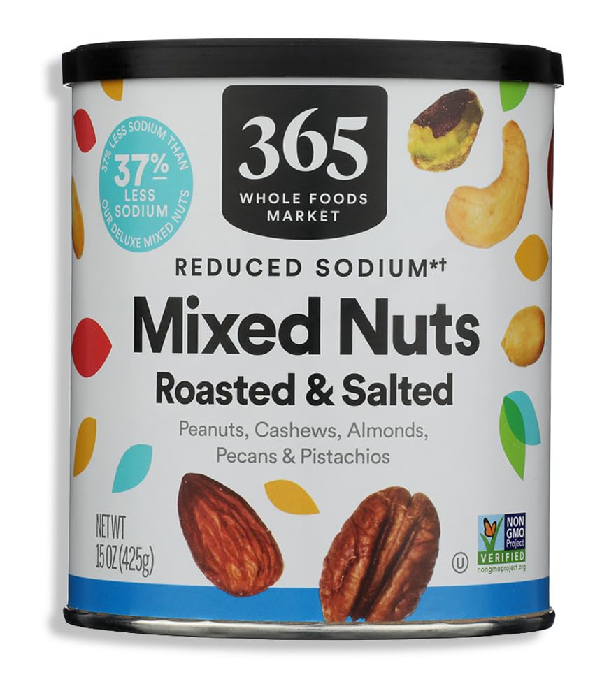 Lightly Salted Mixed Nuts Peanuts 15 Oz 365 By Whole Foods Market