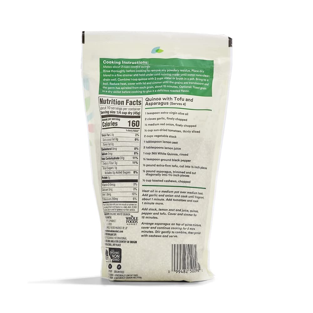 Organic White Quinoa 16 Oz 365 By Whole Foods Market