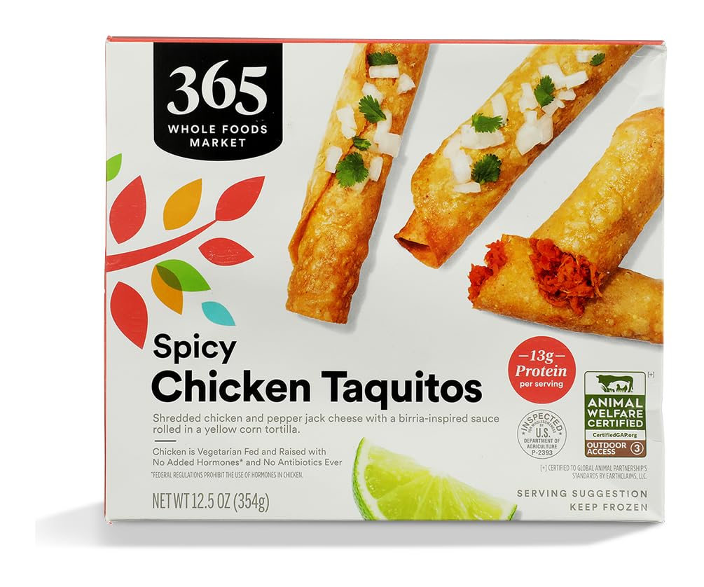 Spicy Chicken Taquito 12.5 Oz 1 Count 365 By Whole Foods Market