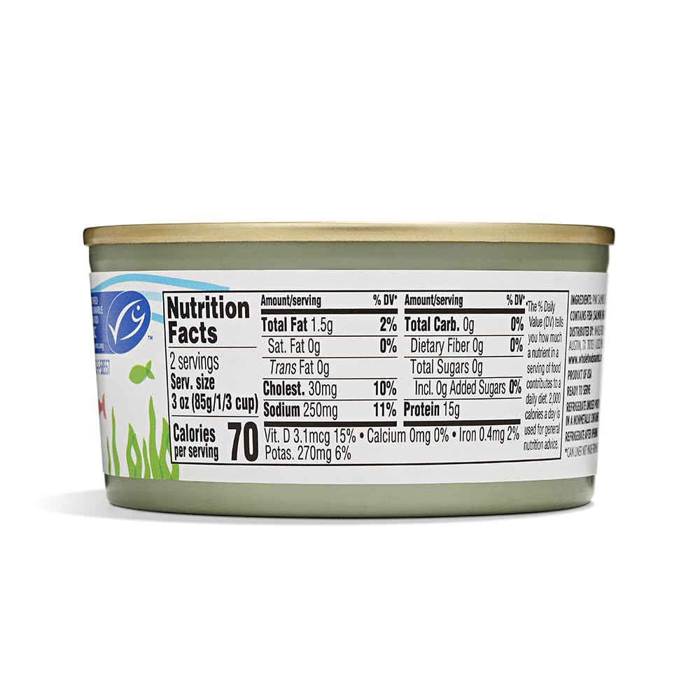 Wild Fancy Pink Salmon 6 Oz 365 By Whole Foods Market