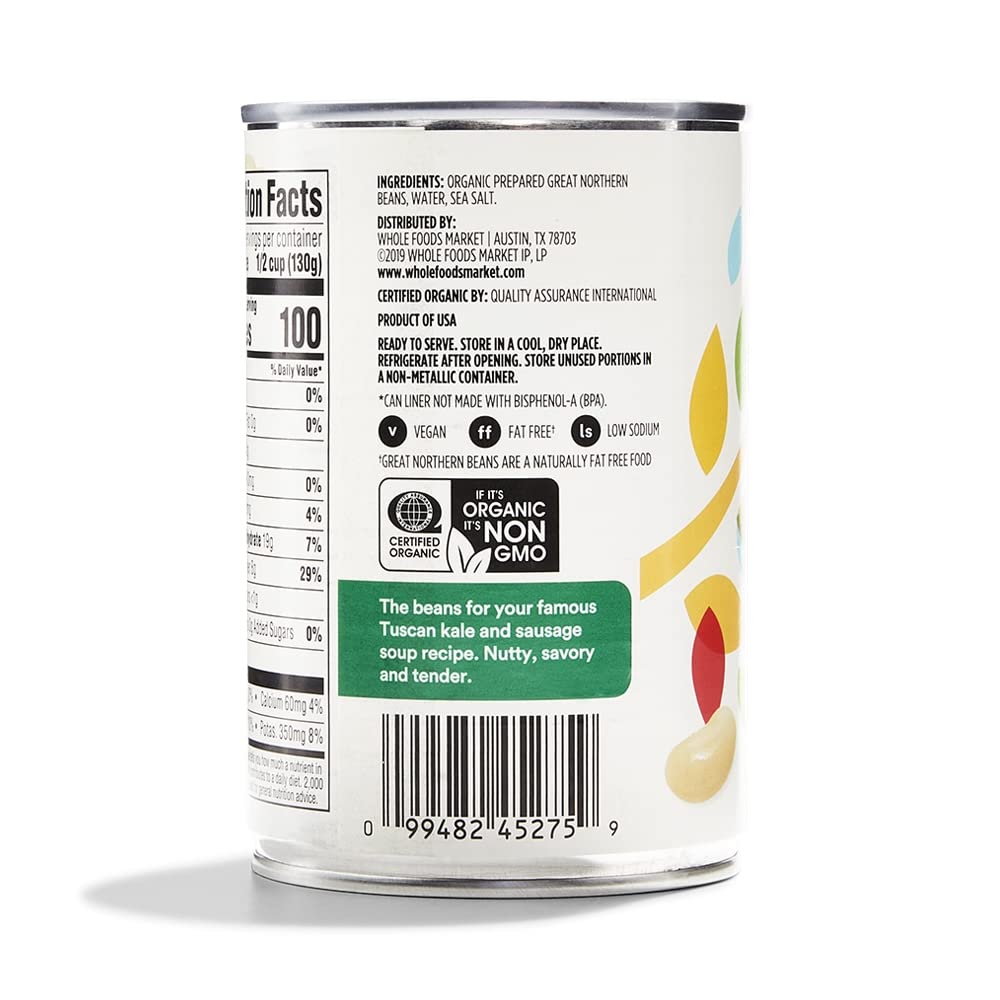 Organic Great Northern Beans 15.5 Oz 365 By Whole Foods Market