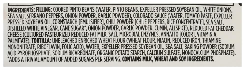 Bean and Cheese Burrito 6 Oz 365 By Whole Foods Market