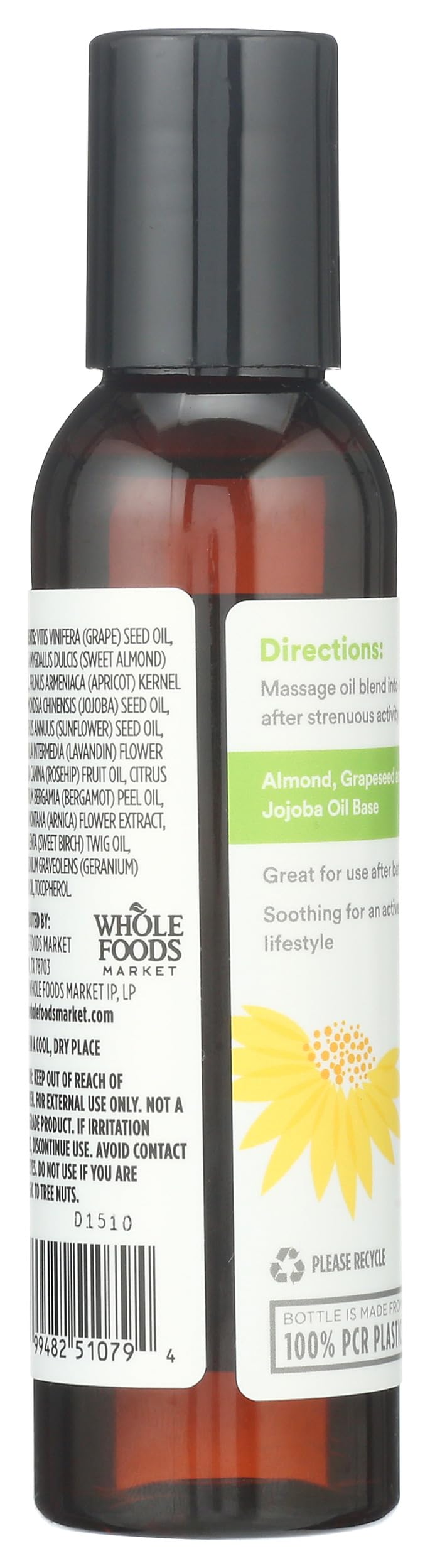 Massage Oil Active Blend With Arnica 4 FZ 365 By Whole Foods Market