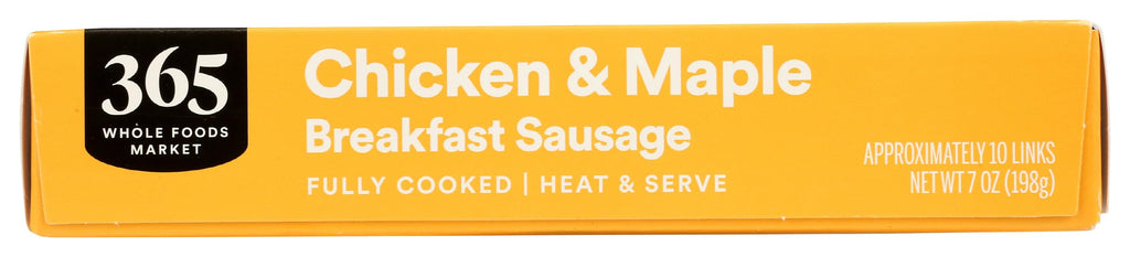 Chicken Sausage Breakfast Link Maple 7 Oz 365 By Whole Foods Market
