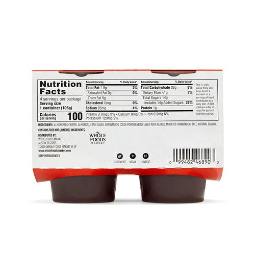 Chocolate Almond Milk Pudding 15 Oz 4 Pack 365 By Whole Foods Market