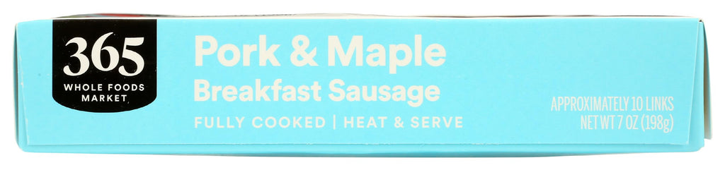 Breakfast Pork & Maple Sausage Links 7 Oz 365 By Whole Foods Market