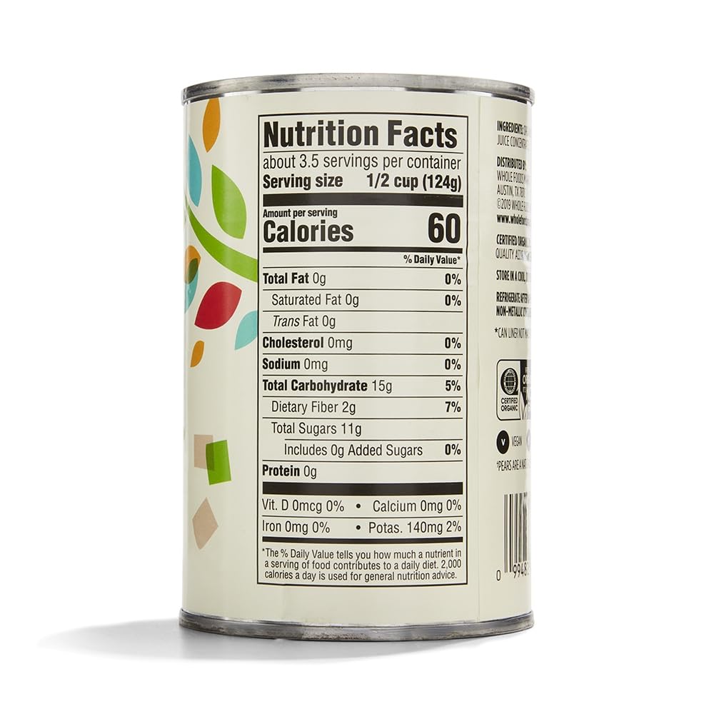 Organic Pear Halves 15 Oz 365 By Whole Foods Market