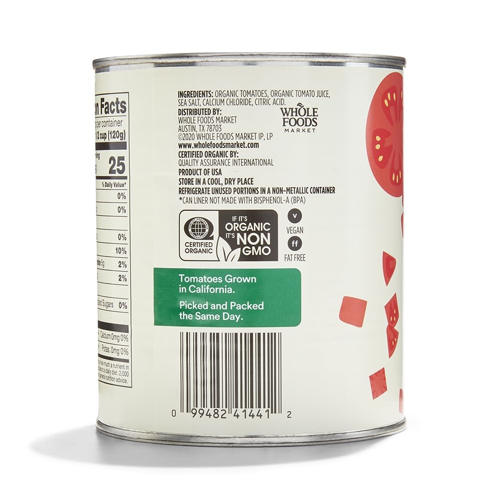 Organic Diced Tomatoes 28 Oz 365 By Whole Foods Market