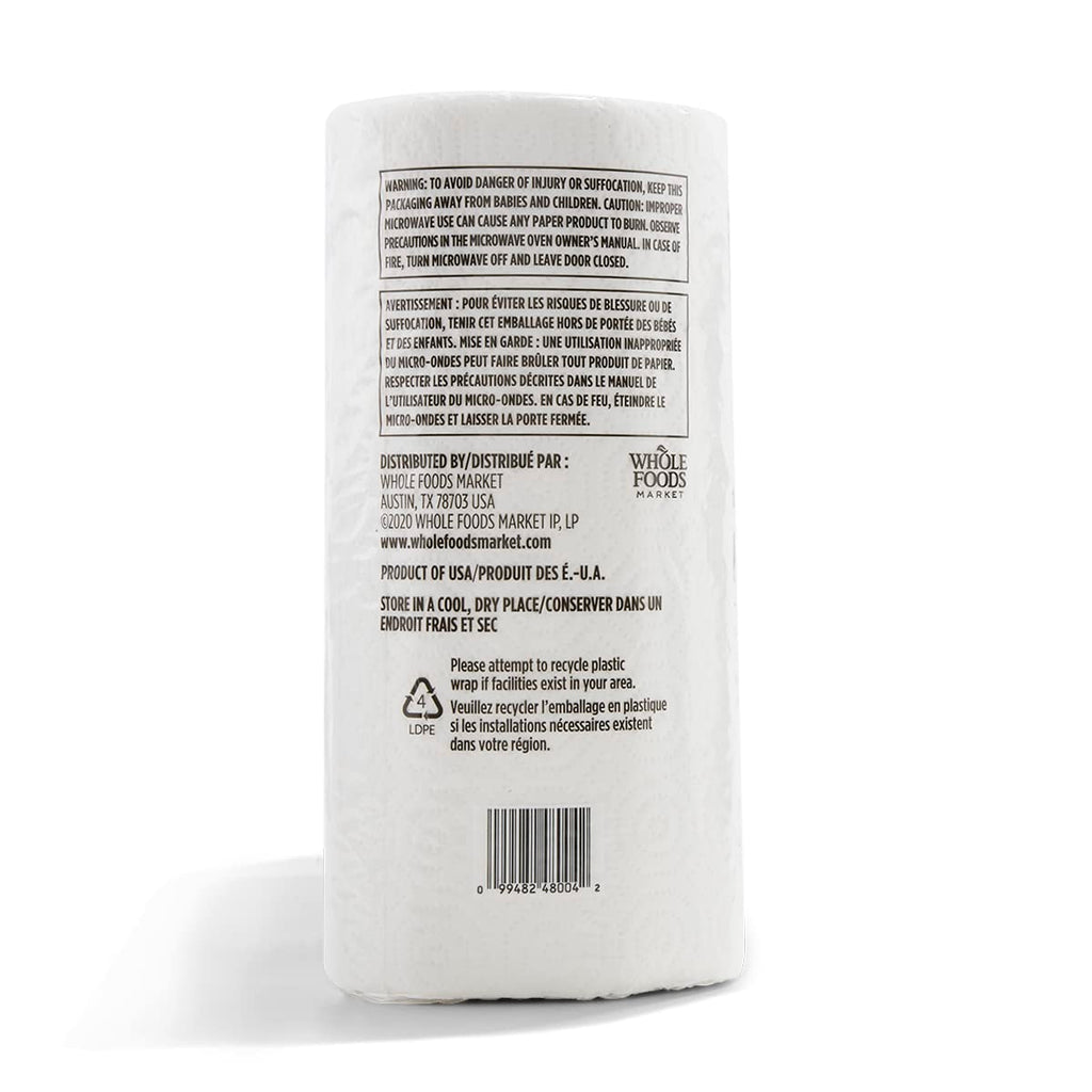 100% Recycled Jumbo Paper Towels Ultra-Strong 135 Sheets 3 Count 365 By Whole Foods Market