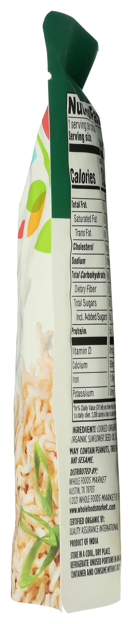 Organic Brown Basmati Rice 8.8 Oz 365 By Whole Foods Market
