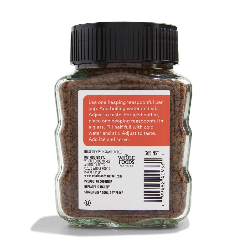Instant Coffee Dark Roast 3.5 Oz 1 Count 365 By Whole Foods Market