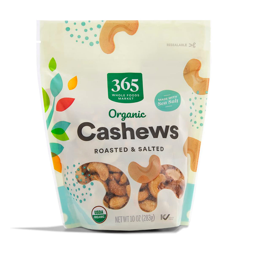Organic Roasted & Salted Cashews 10 Oz 365 By Whole Foods Market