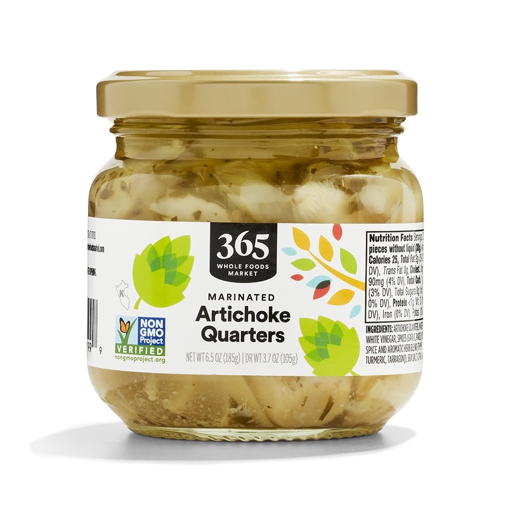 Marinated Artichoke Quarters 6.5 Oz 365 By Whole Foods Market