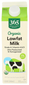 Organic 1% Milk 32 Fl Oz 365 By Whole Foods Market