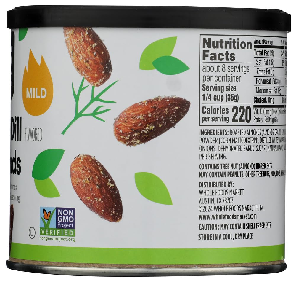 Dill Pickle Seasoned Almonds 10 Oz 365 By Whole Foods Market
