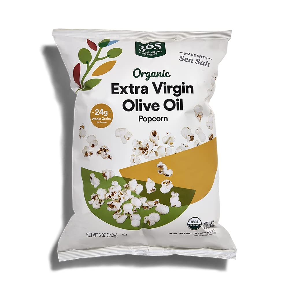 Organic Extra Virgin Olive Oil And Sea Salt Popcorn 5 Oz 365 By Whole Foods Market