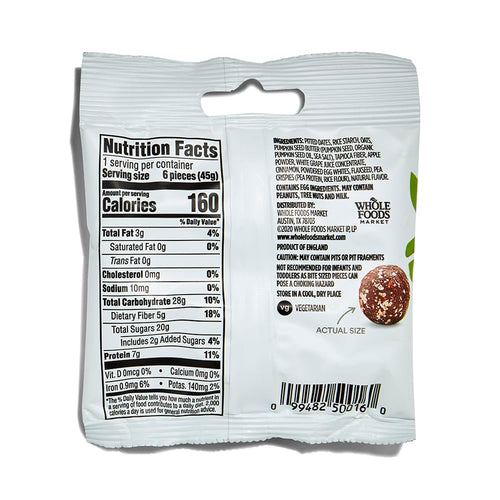 Chewy Cinnamon & Apple Protein Bites 1.58 Oz 365 By Whole Foods Market