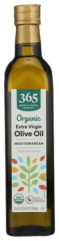 Organic Extra Virgin Olive Oil Mediterranean Blend 16.9 Fl Oz 365 By Whole Foods Market