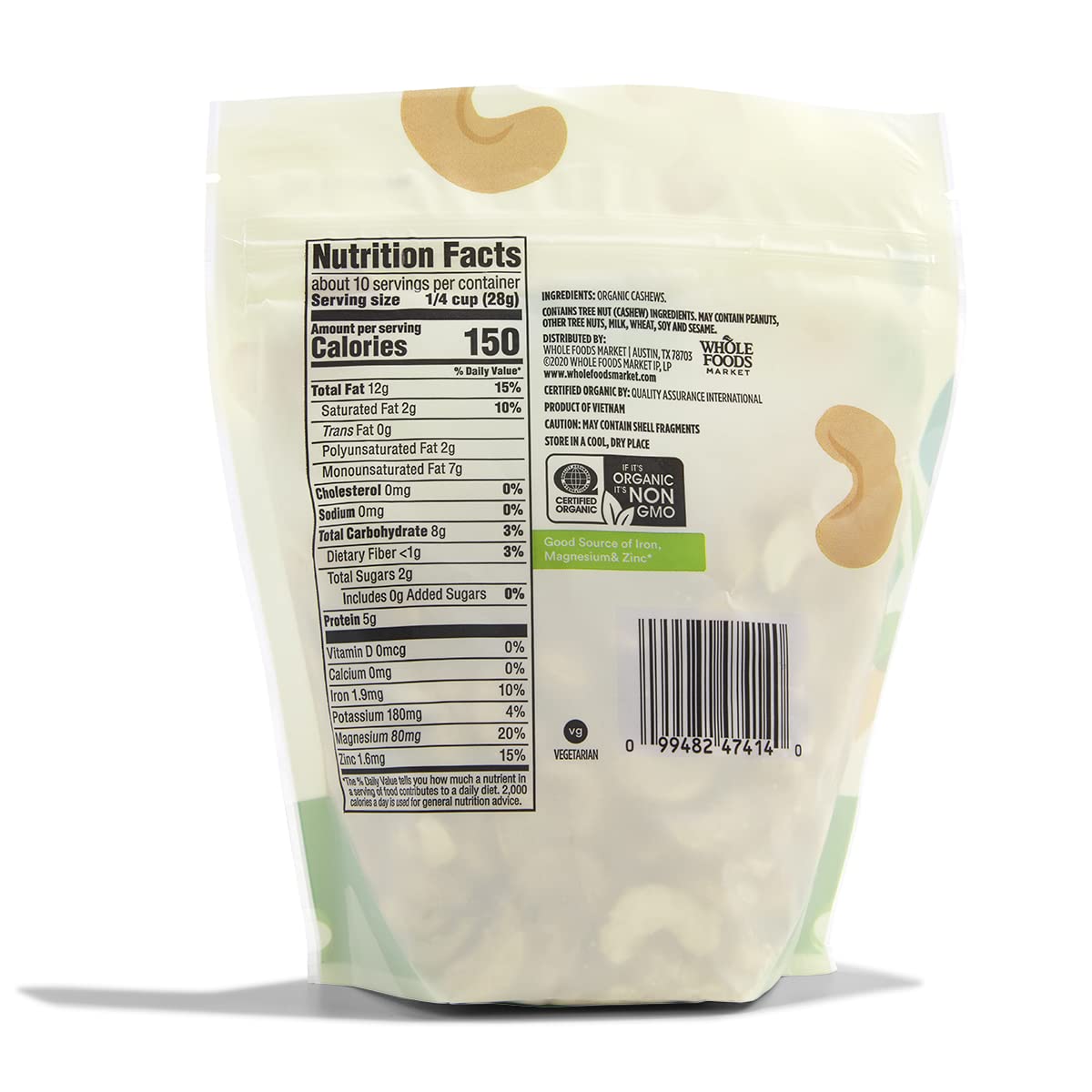 Organic Cashews 10 Oz 365 By Whole Foods Market
