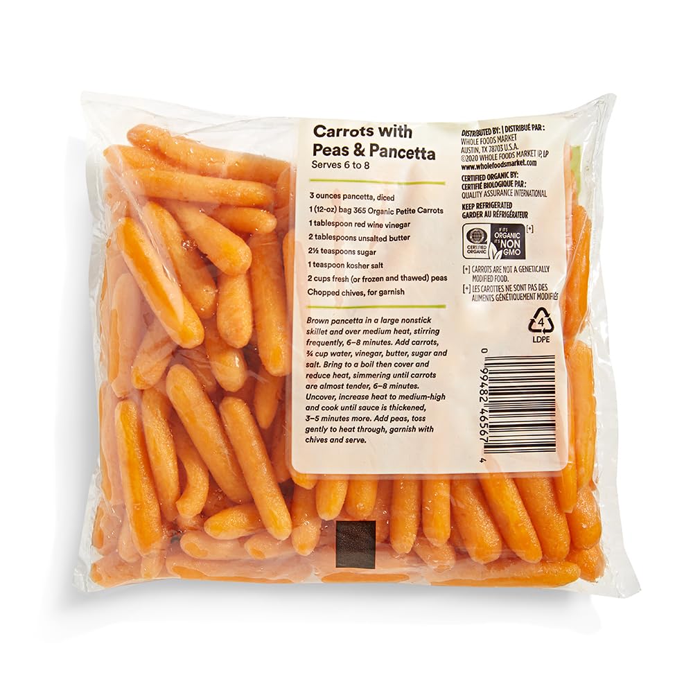 Organic Petite Carrots 12 Oz 1 Count 365 By Whole Foods Market