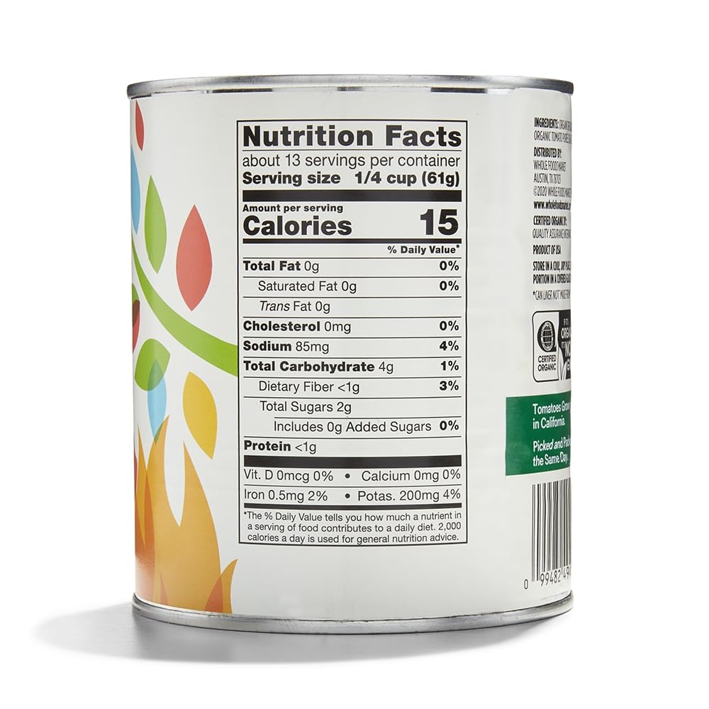 Organic Crushed Tomatoes Fire Roasted 28 Oz 365 By Whole Foods Market
