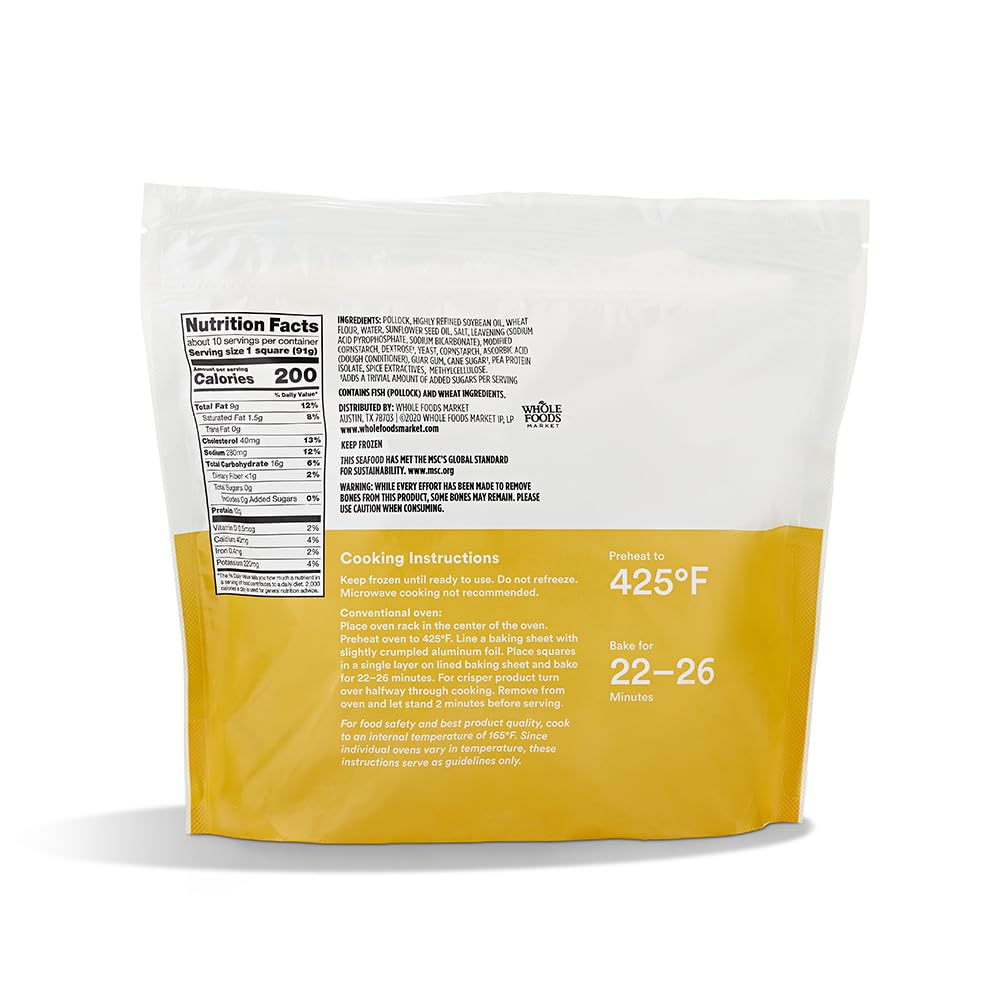 Wild Caught Breaded Fish Squares 32 Oz 365 By Whole Foods Market