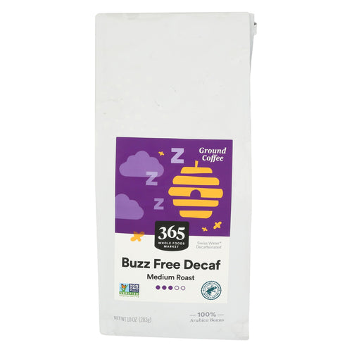 Decaf Buzz Free Ground Coffee 10 Oz 365 By Whole Foods Market