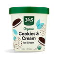 Organic Cookies & Cream Ice Cream 1 Pint 365 By Whole Foods Market