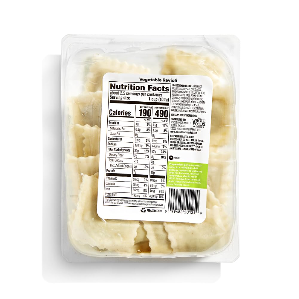 Vegetable Ravioli 9 Oz 365 By Whole Foods Market