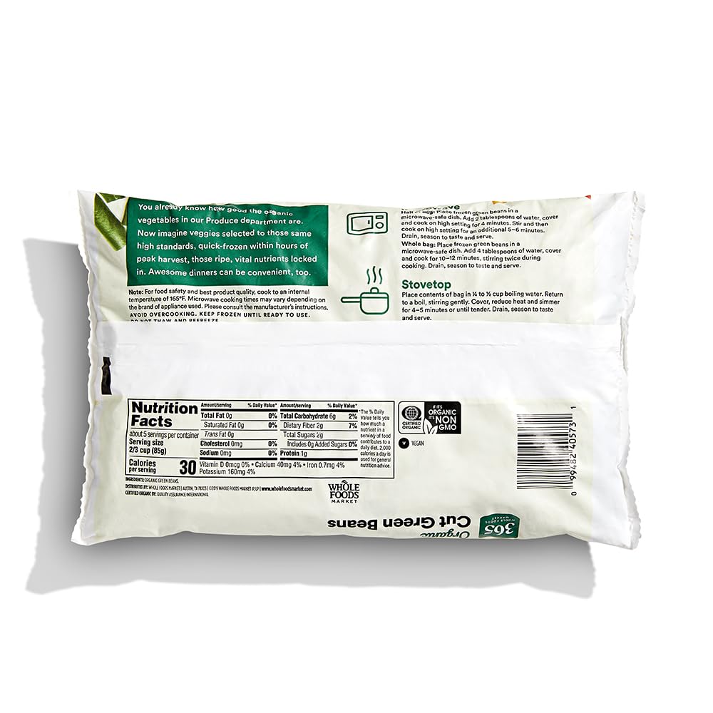 Organic Cut Green Beans 16 Oz 365 By Whole Foods Market