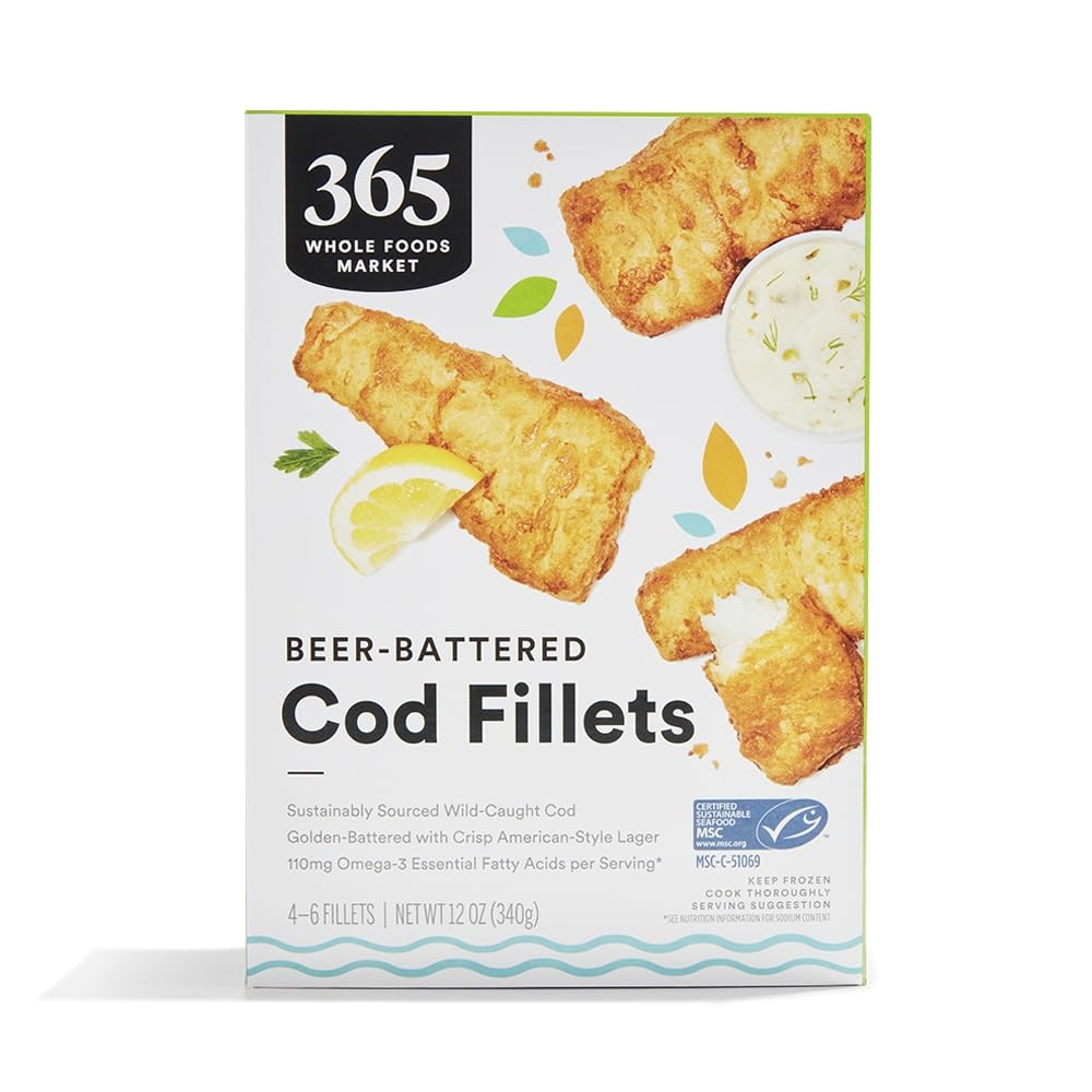 Beer Battered Cod Fillets 12 Oz 365 By Whole Foods Market
