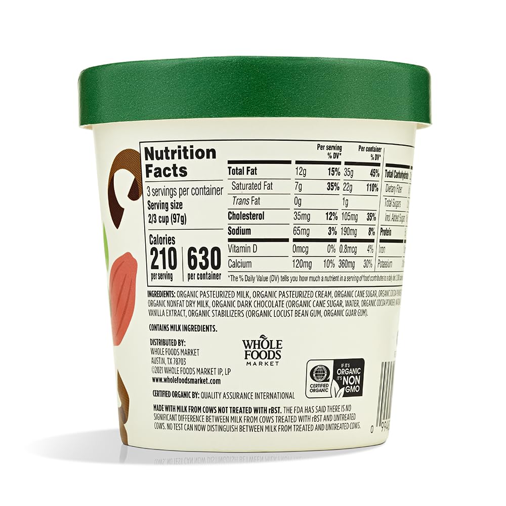 Organic Chocolate Ice Cream 1 Pint 365 By Whole Foods Market