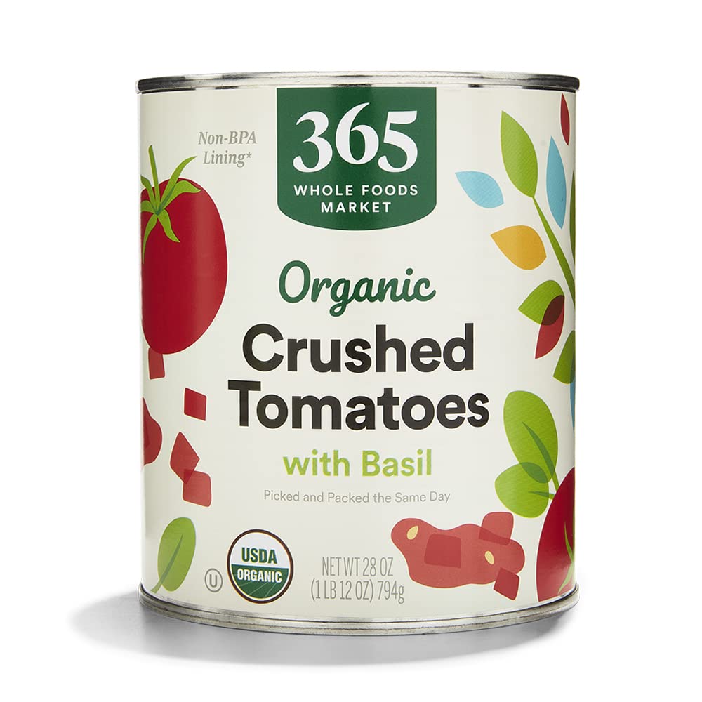 Organic Crushed Tomatoes With Basil 28 Oz 365 By Whole Foods Market