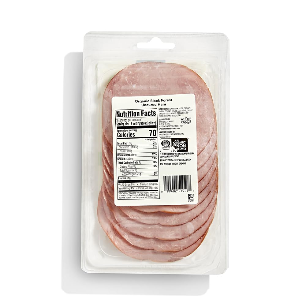 Organic Black Forest Sliced Ham 6 Oz 365 By Whole Foods Market