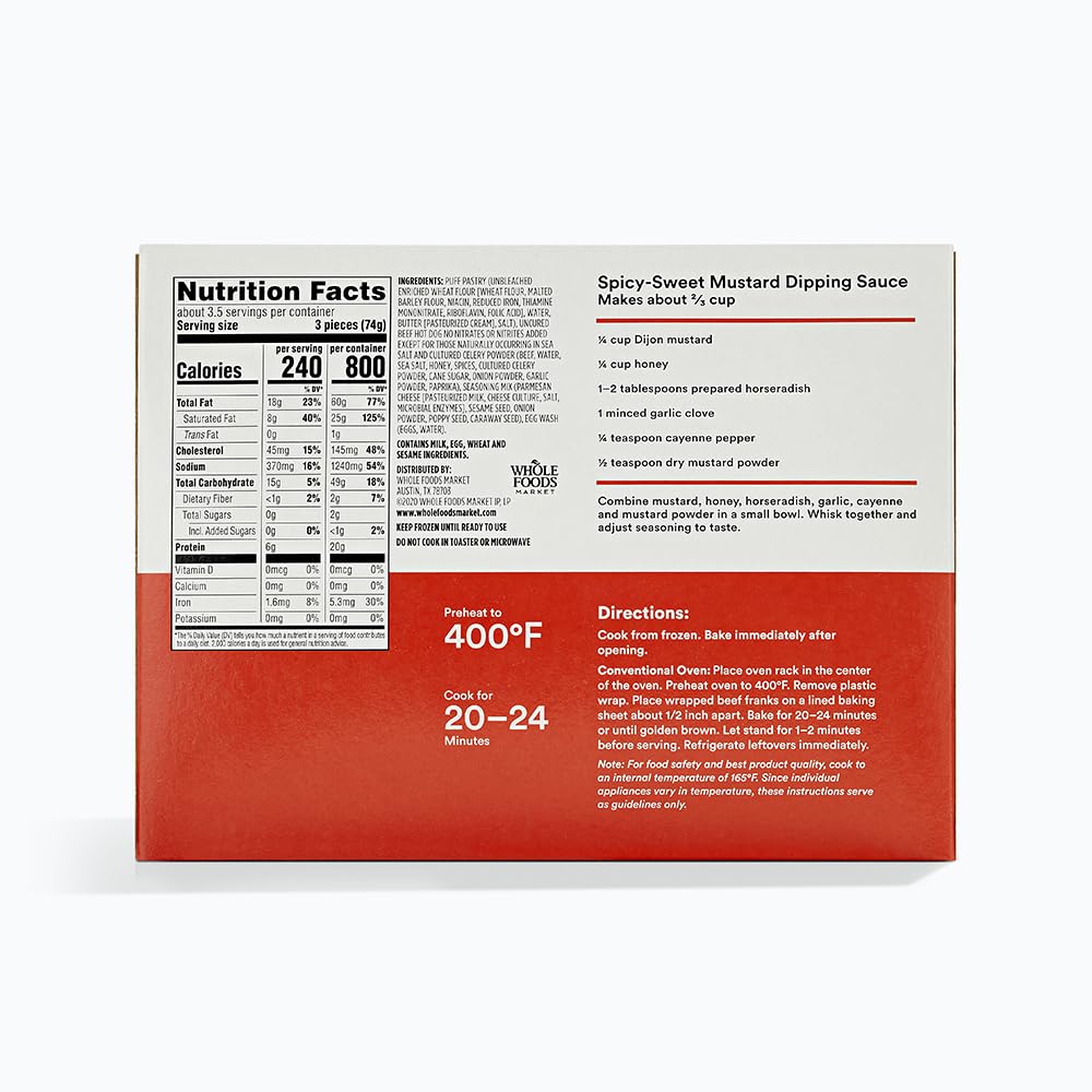 Everything Pastry Mini Uncured Hot Dogs 10 Ct 8.5 Oz 365 By Whole Foods Market
