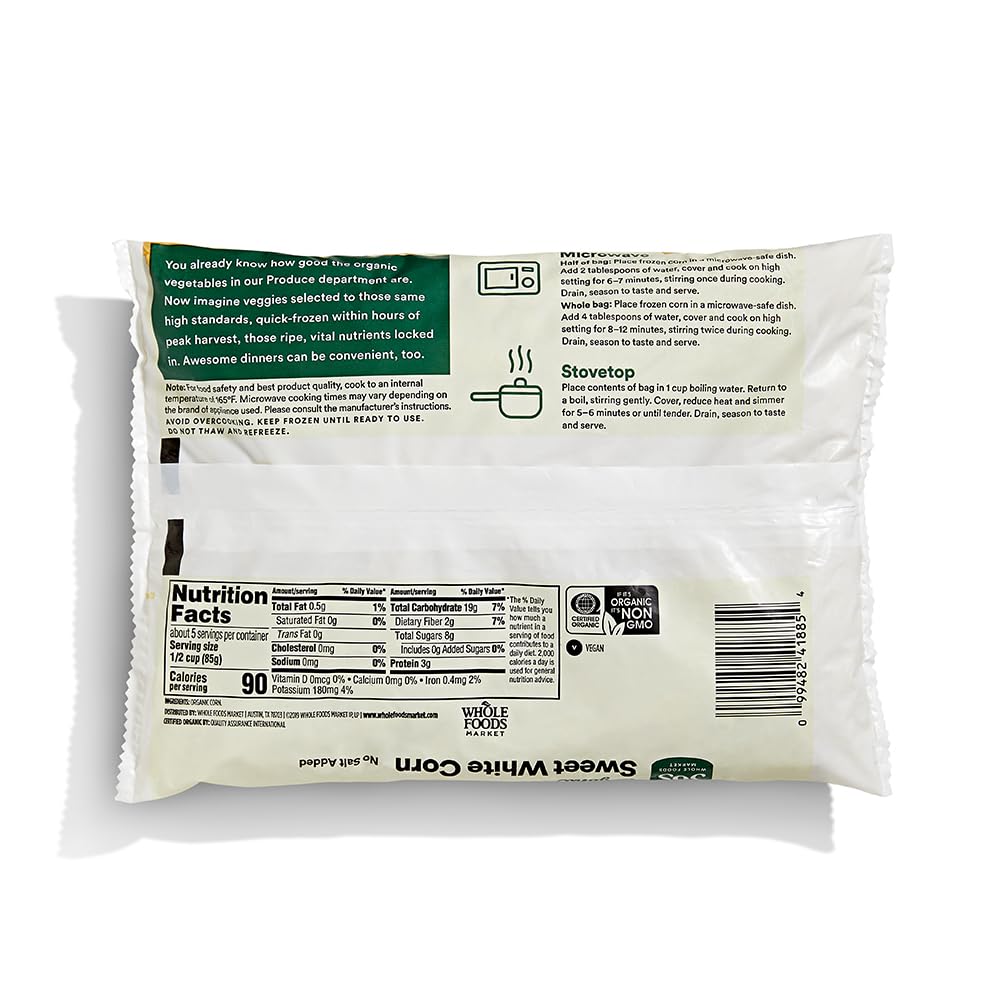 Organic Sweet White Corn 16 Oz 365 By Whole Foods Market