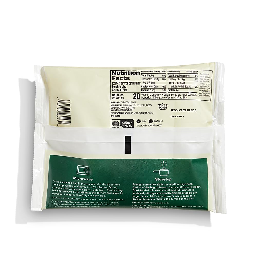 Organic Riced Cauliflower 12 Oz 365 By Whole Foods Market