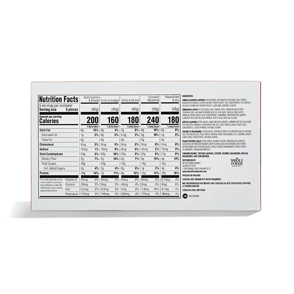 Chewy Protein Bites Variety Pack 1.58 Oz 365 By Whole Foods Market