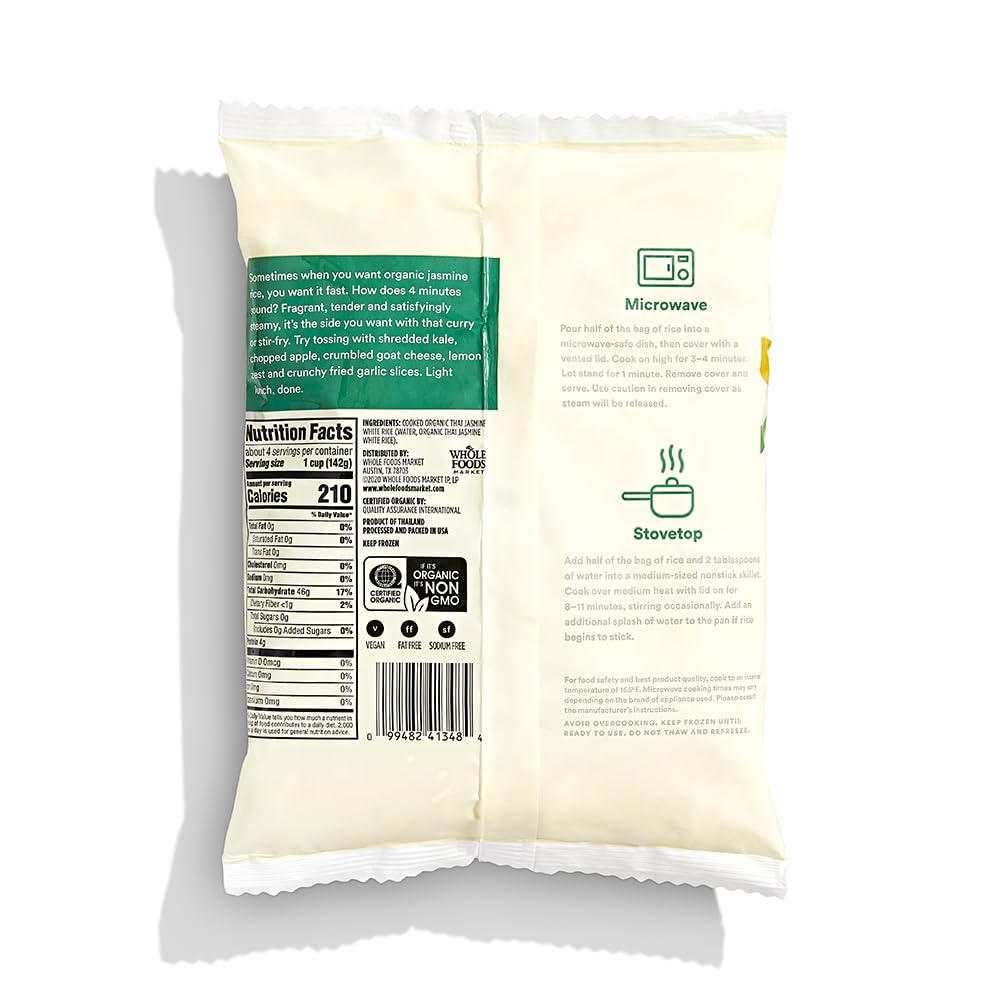Organic Thai Jasmine White Rice 20 Oz 365 By Whole Foods Market