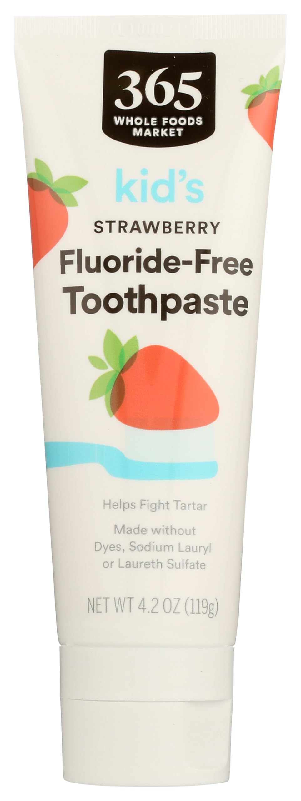 Kids Fluoride-Free Toothpaste Strawberry 4.2 Oz 365 By Whole Foods Market