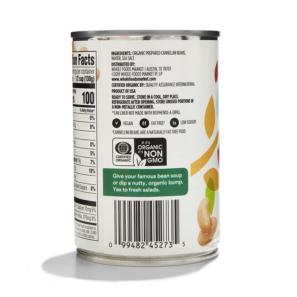 Organic Cannellini Beans 15.5 Oz 365 By Whole Foods Market