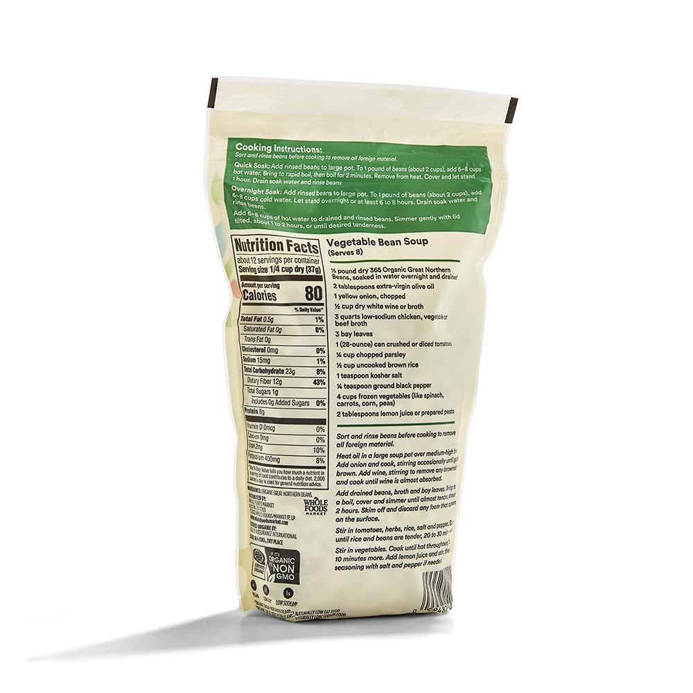 Organic Great Northern Beans 16 Oz 365 By Whole Foods Market