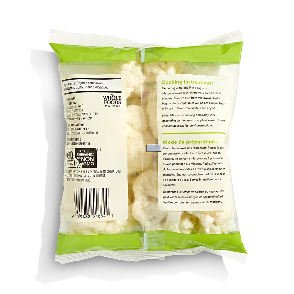 Organic Cauliflower Florets 10 Oz 365 By Whole Foods Market