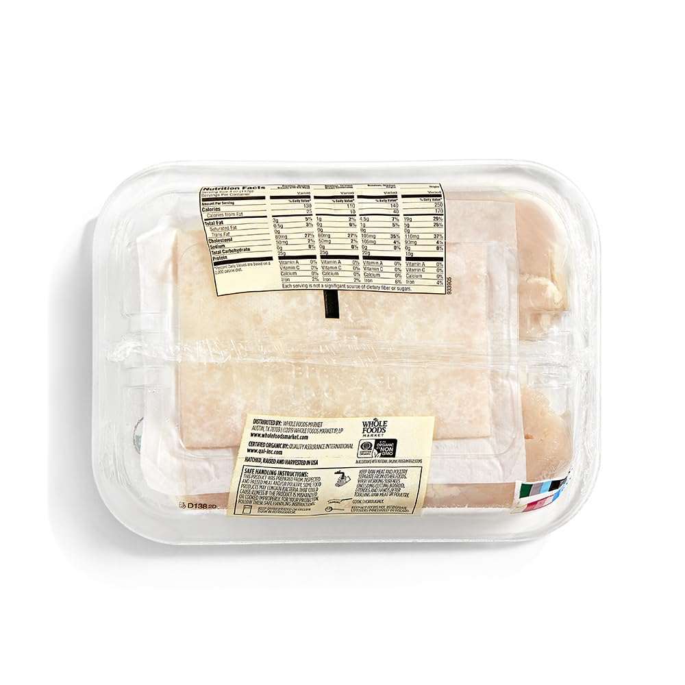 Organic Boneless Skinless Chicken Breast 16 Oz 365 By Whole Foods Market