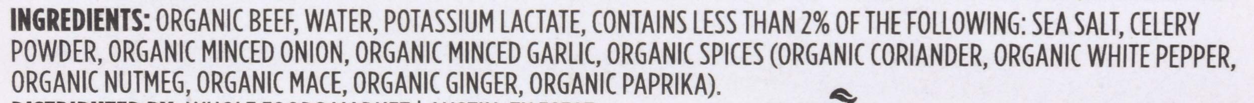 Organic Uncured Grass-Fed Beef Hot Dogs 12 Oz 1 Count 365 By Whole Foods Market